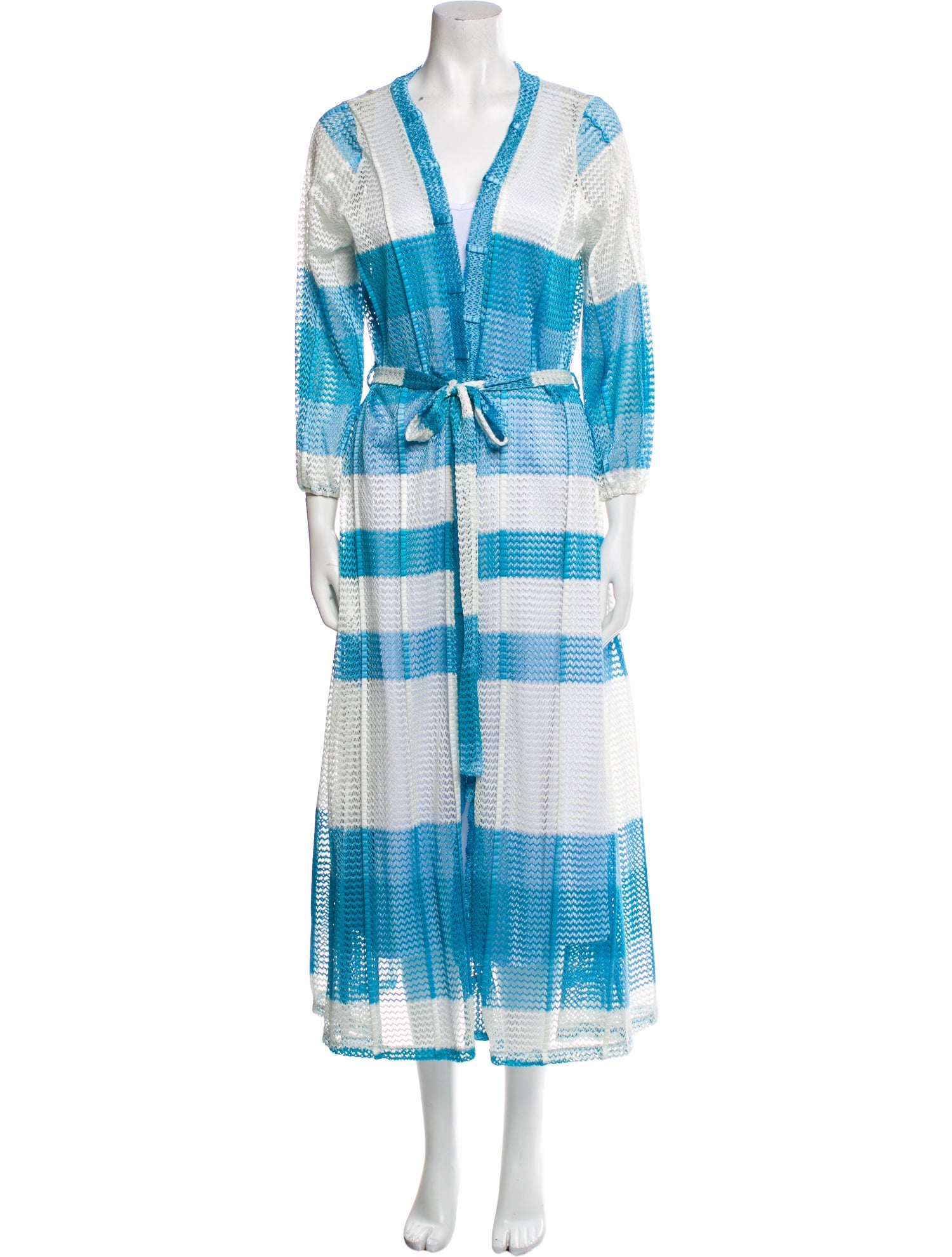 Melissa Odabash Angora Striped Sweater w/ Tags