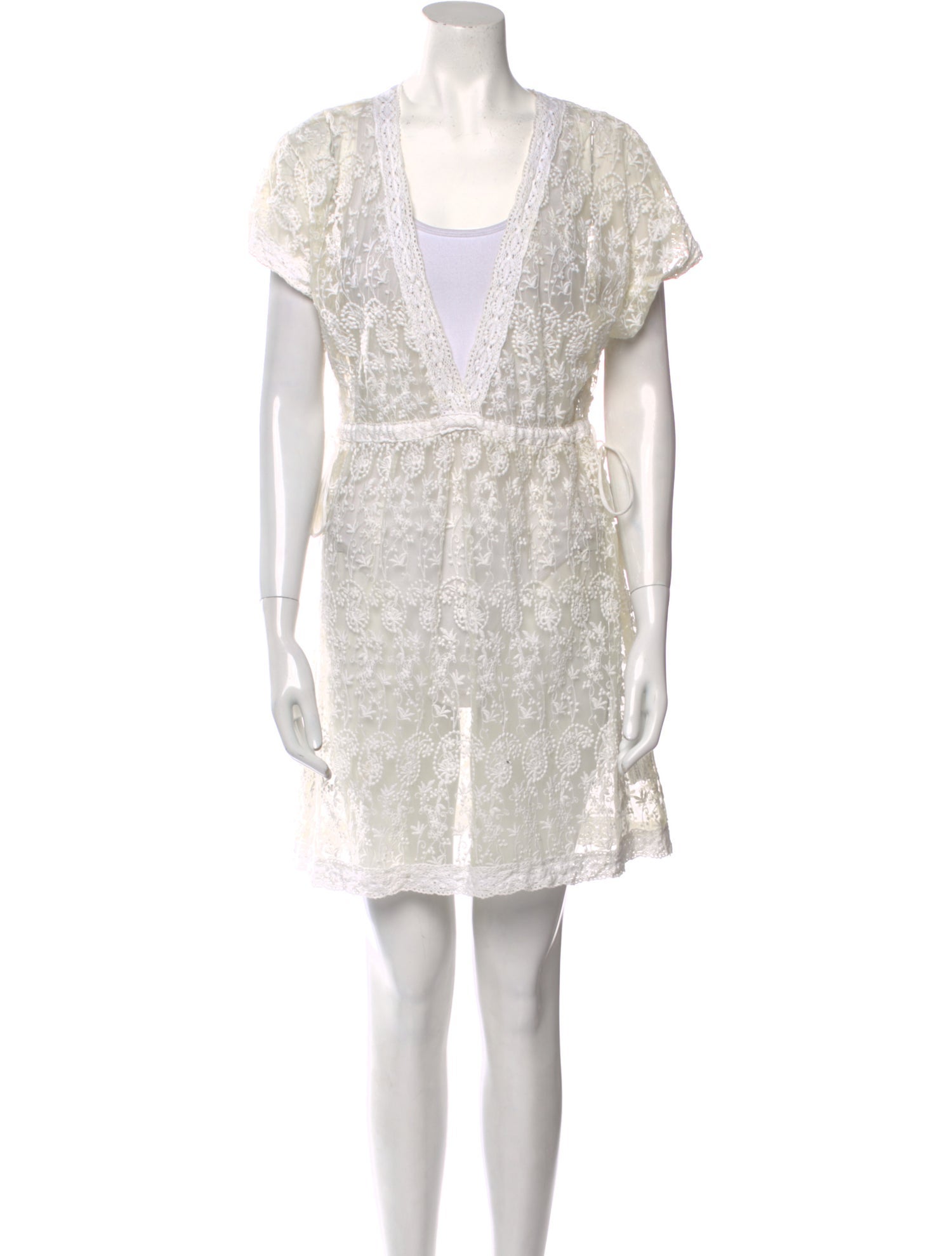 Melissa Odabash Lace Pattern Mini Dress