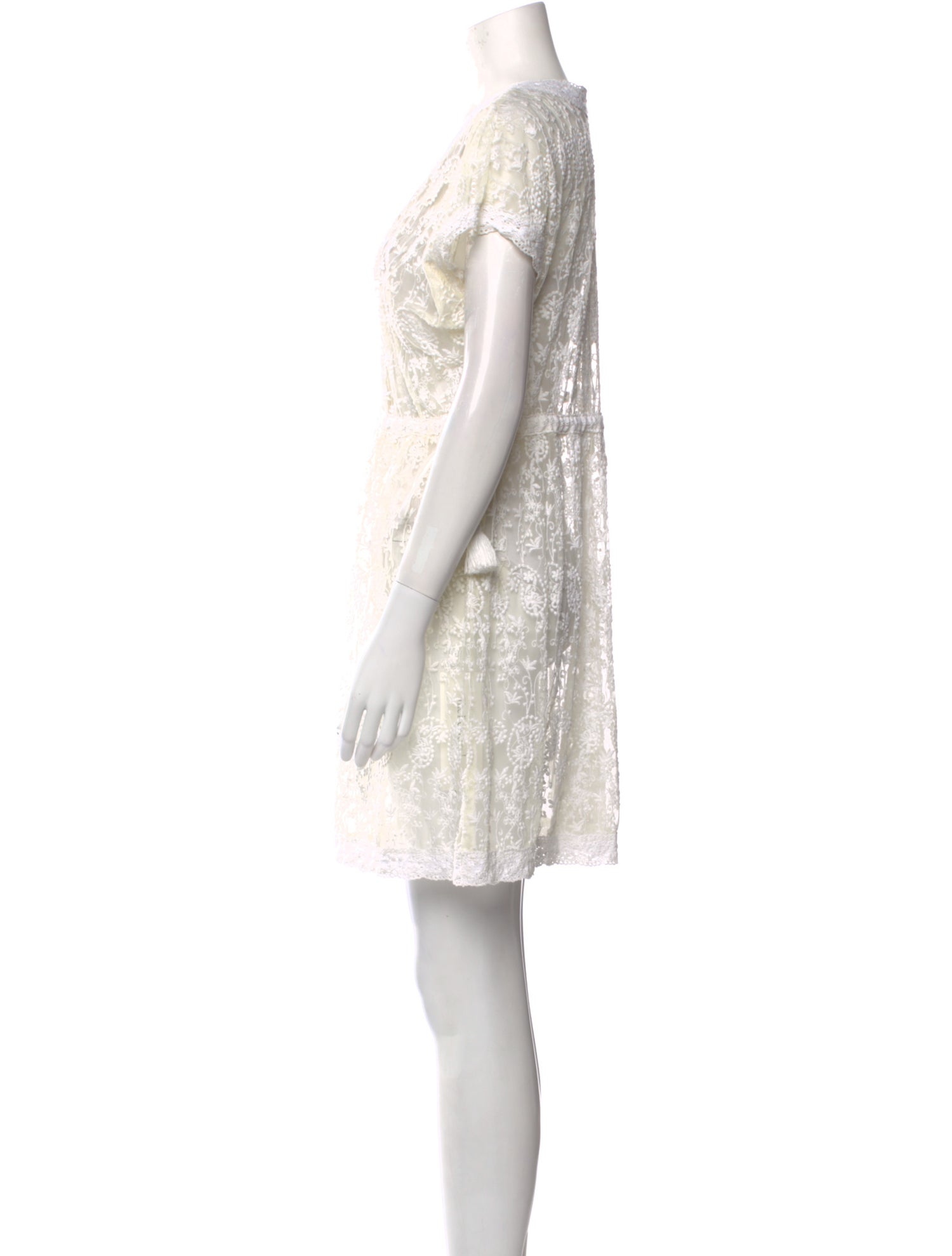 Melissa Odabash Lace Pattern Mini Dress