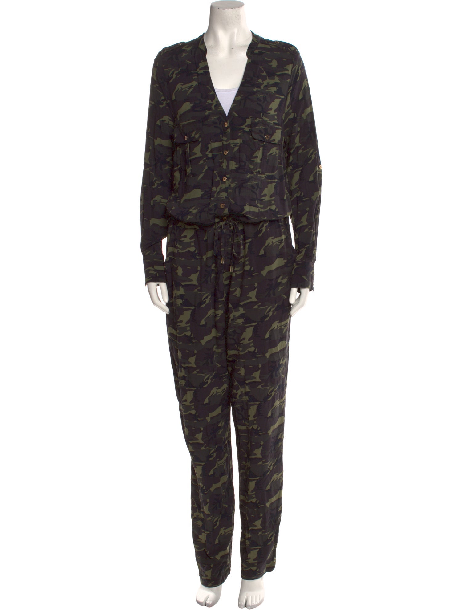 Melissa Odabash Printed V-Neck Jumpsuit