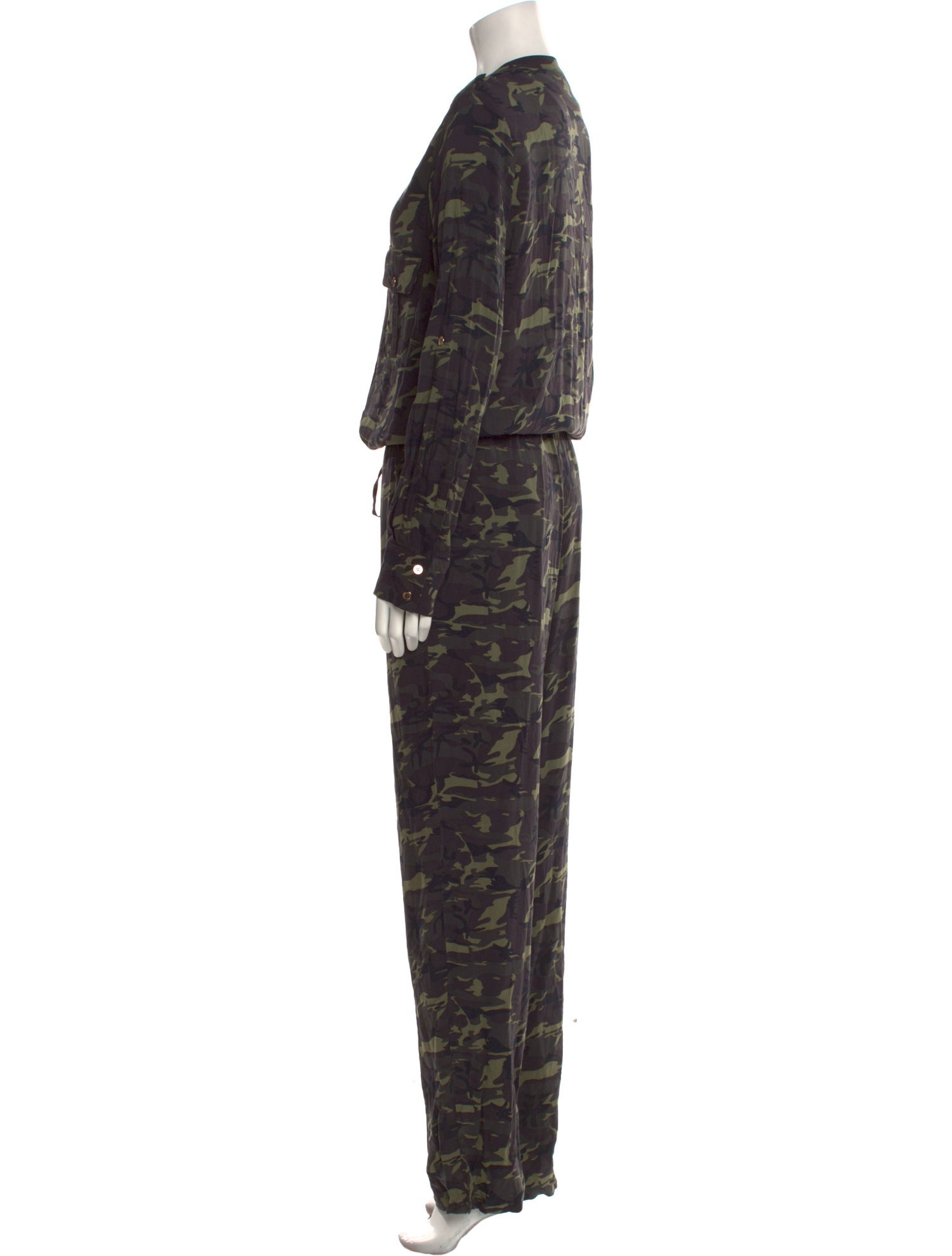 Melissa Odabash Printed V-Neck Jumpsuit