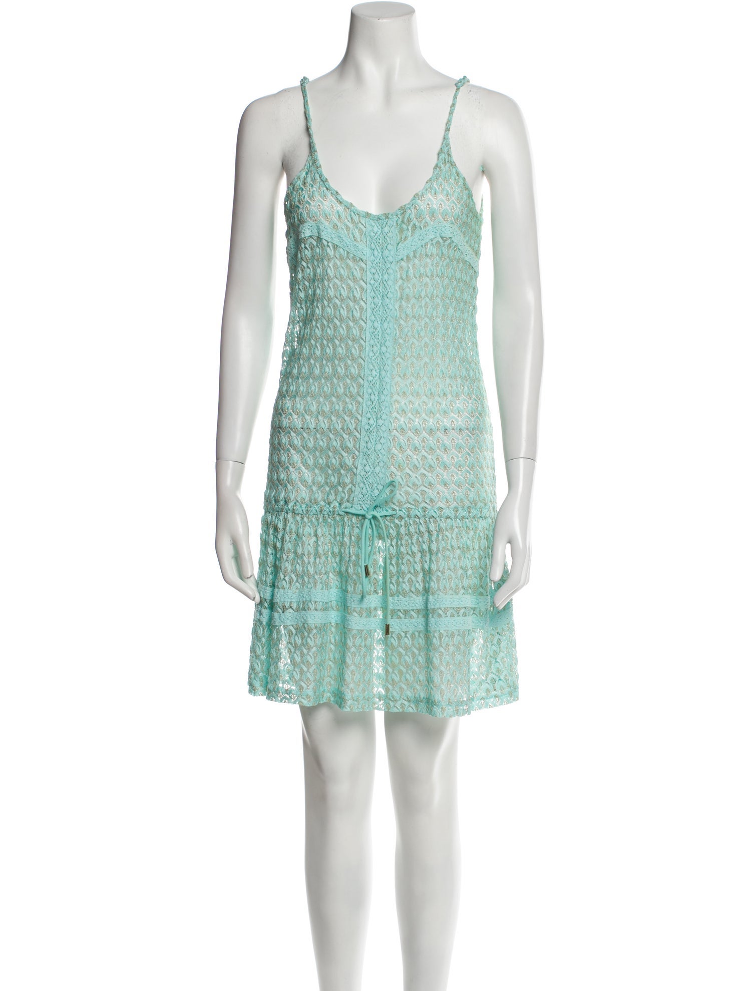 Melissa Odabash Lace Pattern Mini Dress