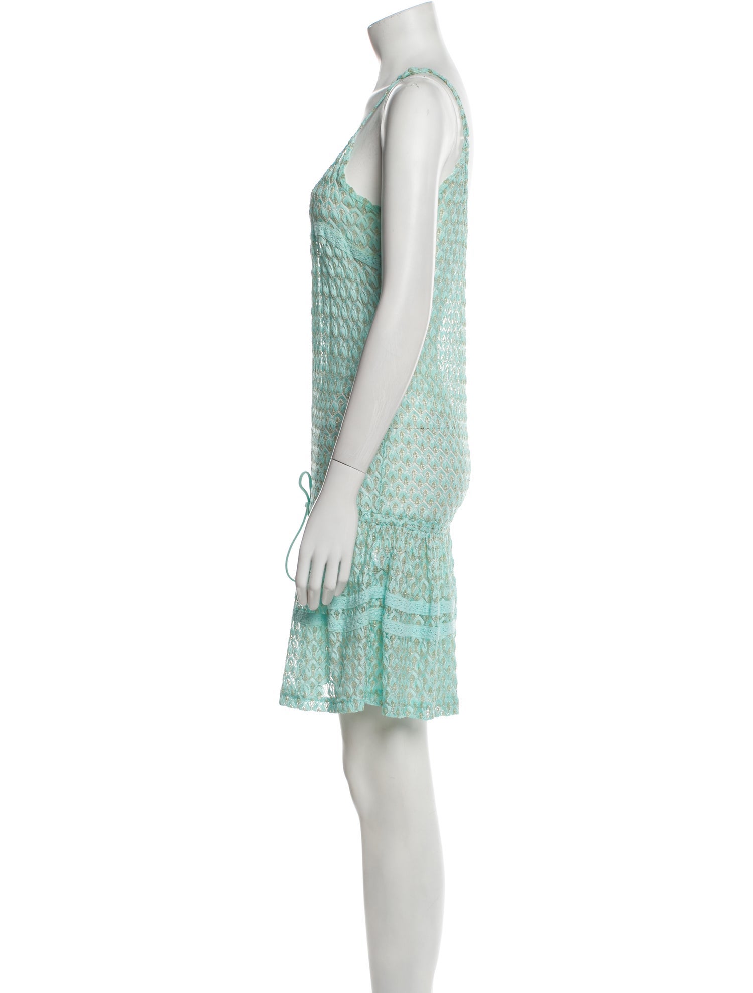 Melissa Odabash Lace Pattern Mini Dress