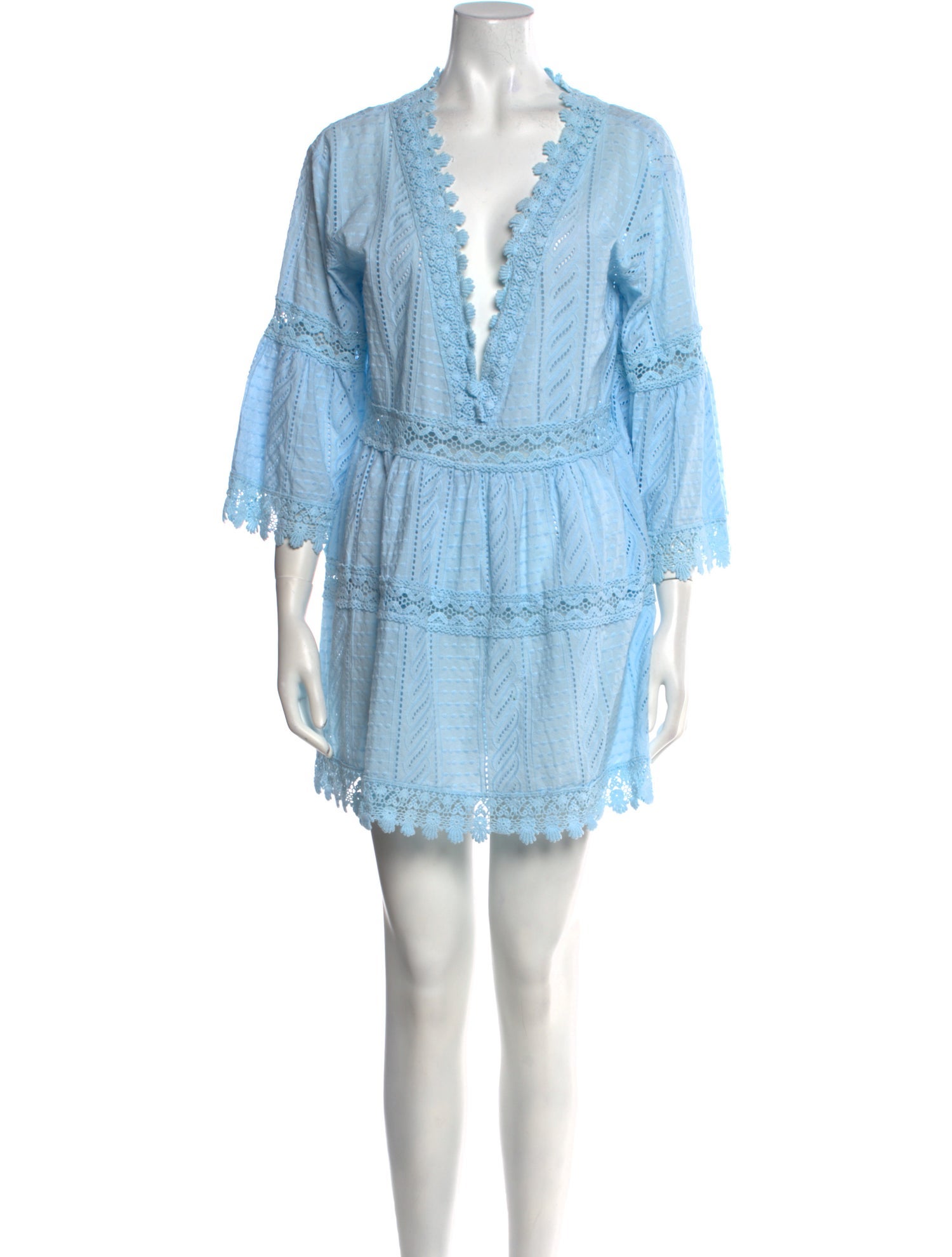 Melissa Odabash Plunge Neckline Mini Dress