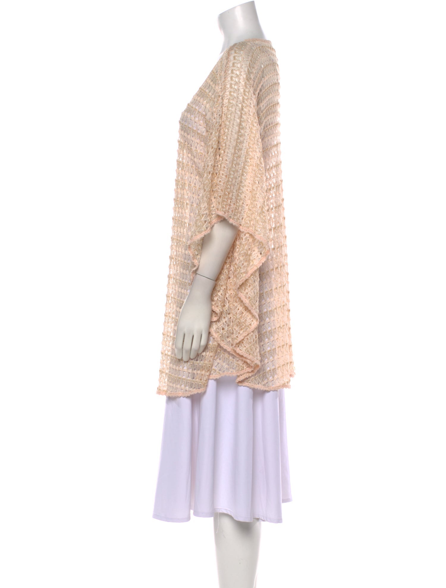 Melissa Odabash Striped V-Neck Sweater