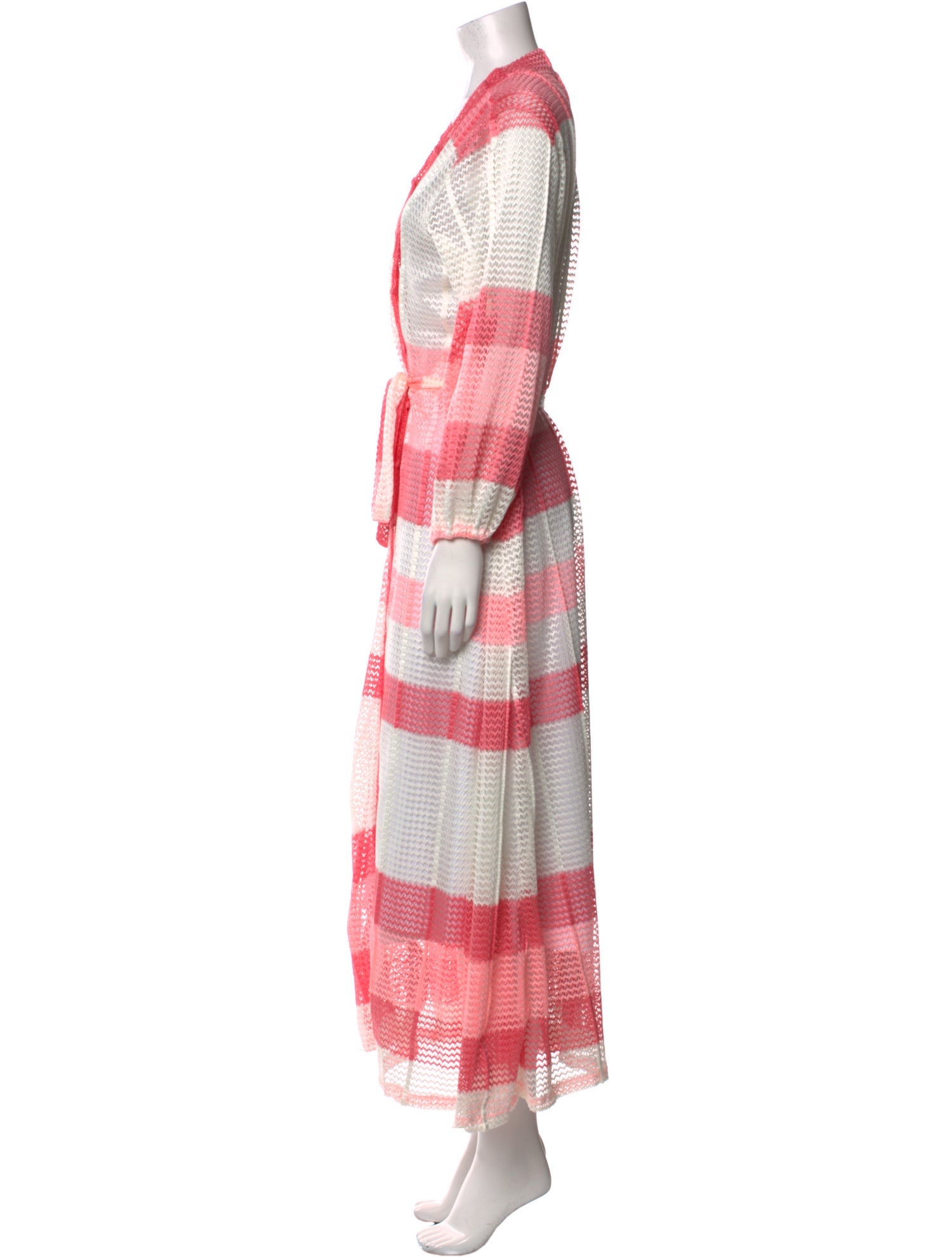 Melissa Odabash Striped V-Neck Sweater