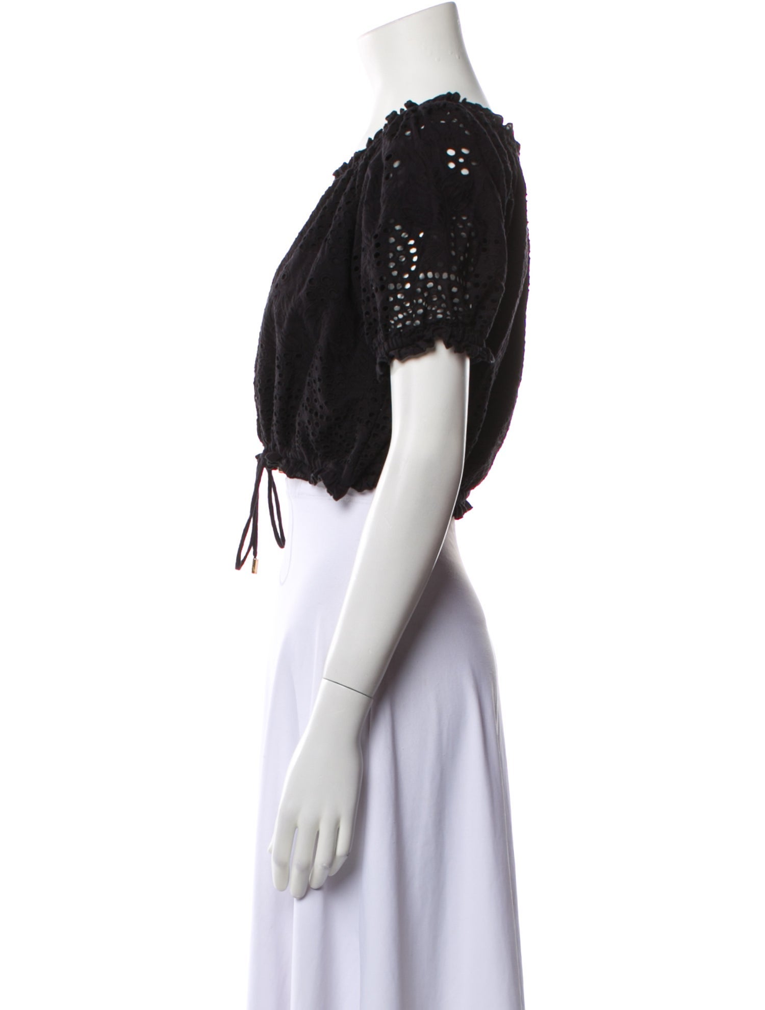 Melissa Odabash Scoop Neck Short Sleeve Crop Top