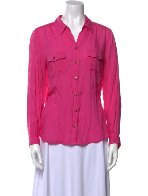 Melissa Odabash Long Sleeve Button-Up Top