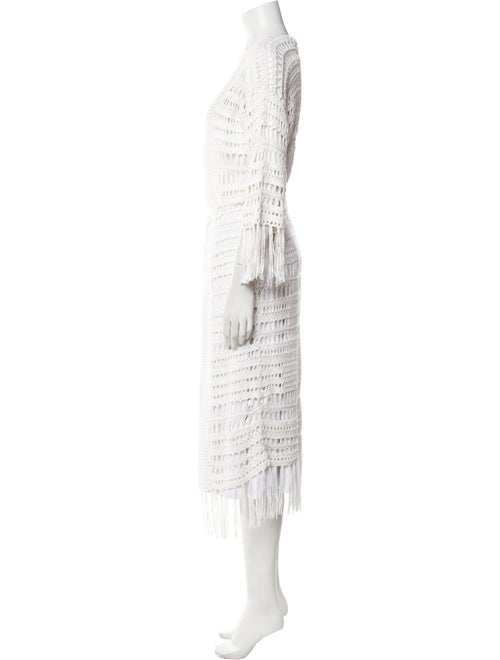 Melissa Odabash Patterned Fringe Trim Accent Robe