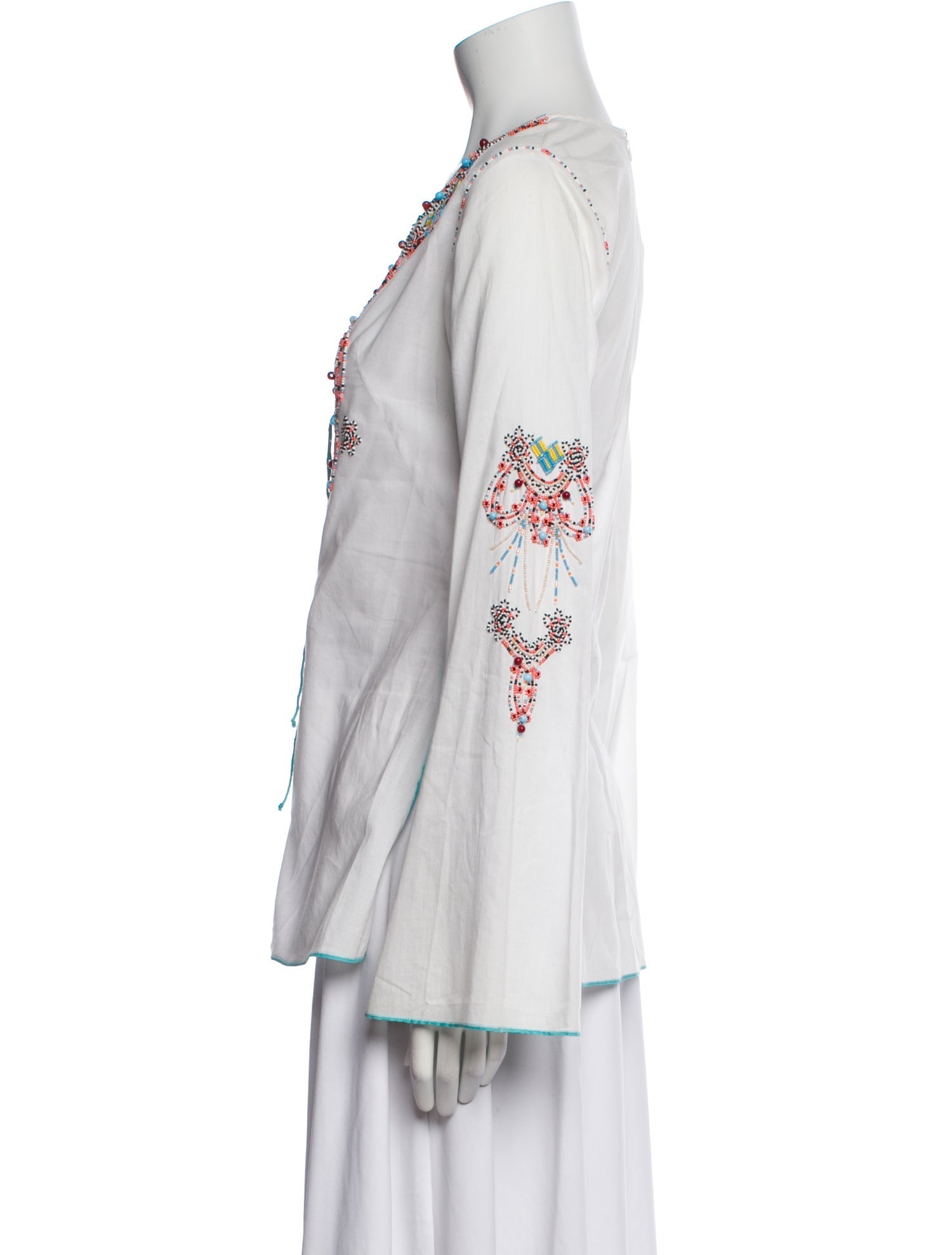 Melissa Odabash Patterned V-Neck Tunic