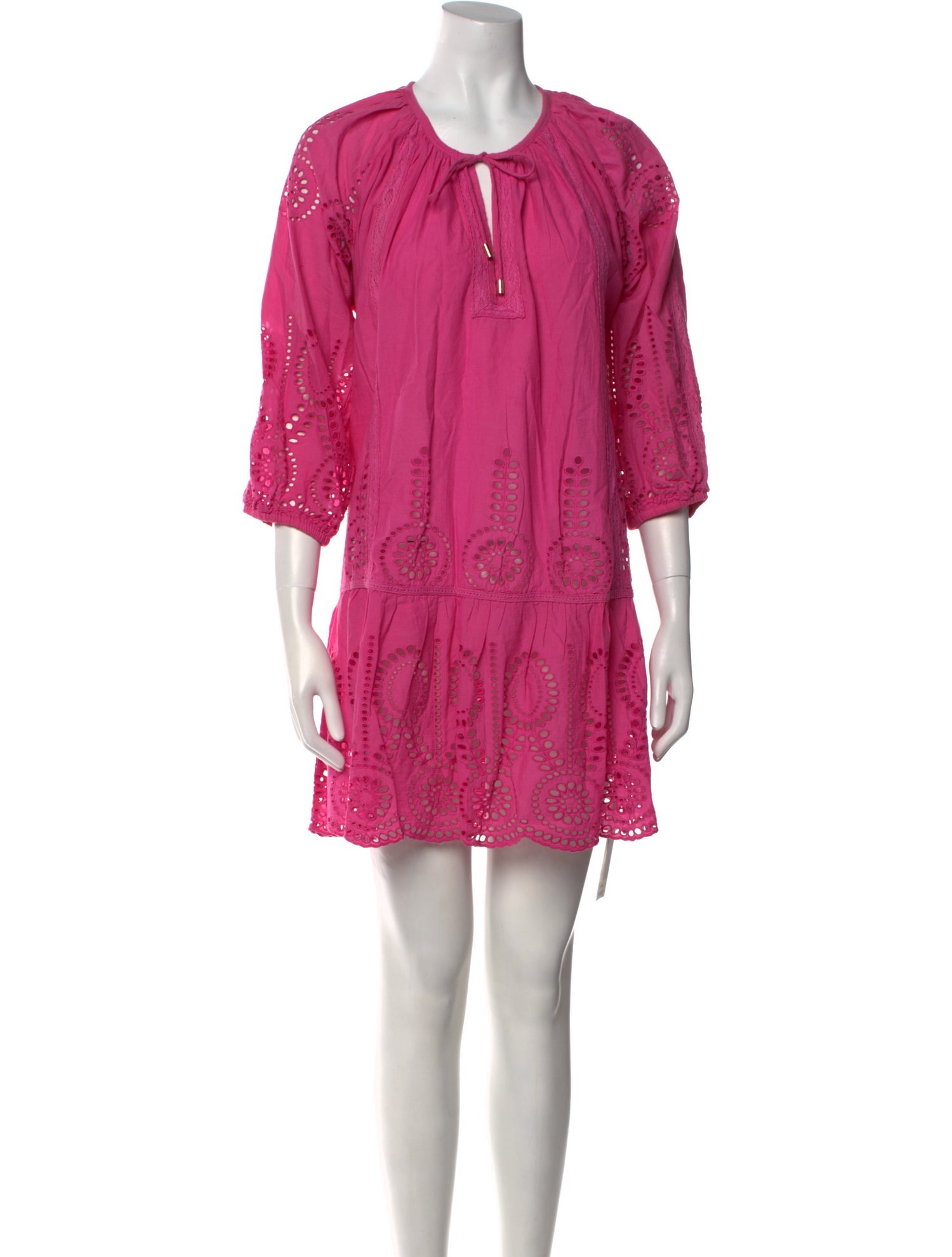 Melissa Odabash Tie Neck Mini Dress