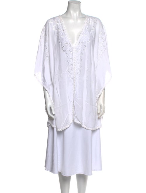 Melissa Odabash V-Neck Three-Quarter Sleeve Tunic