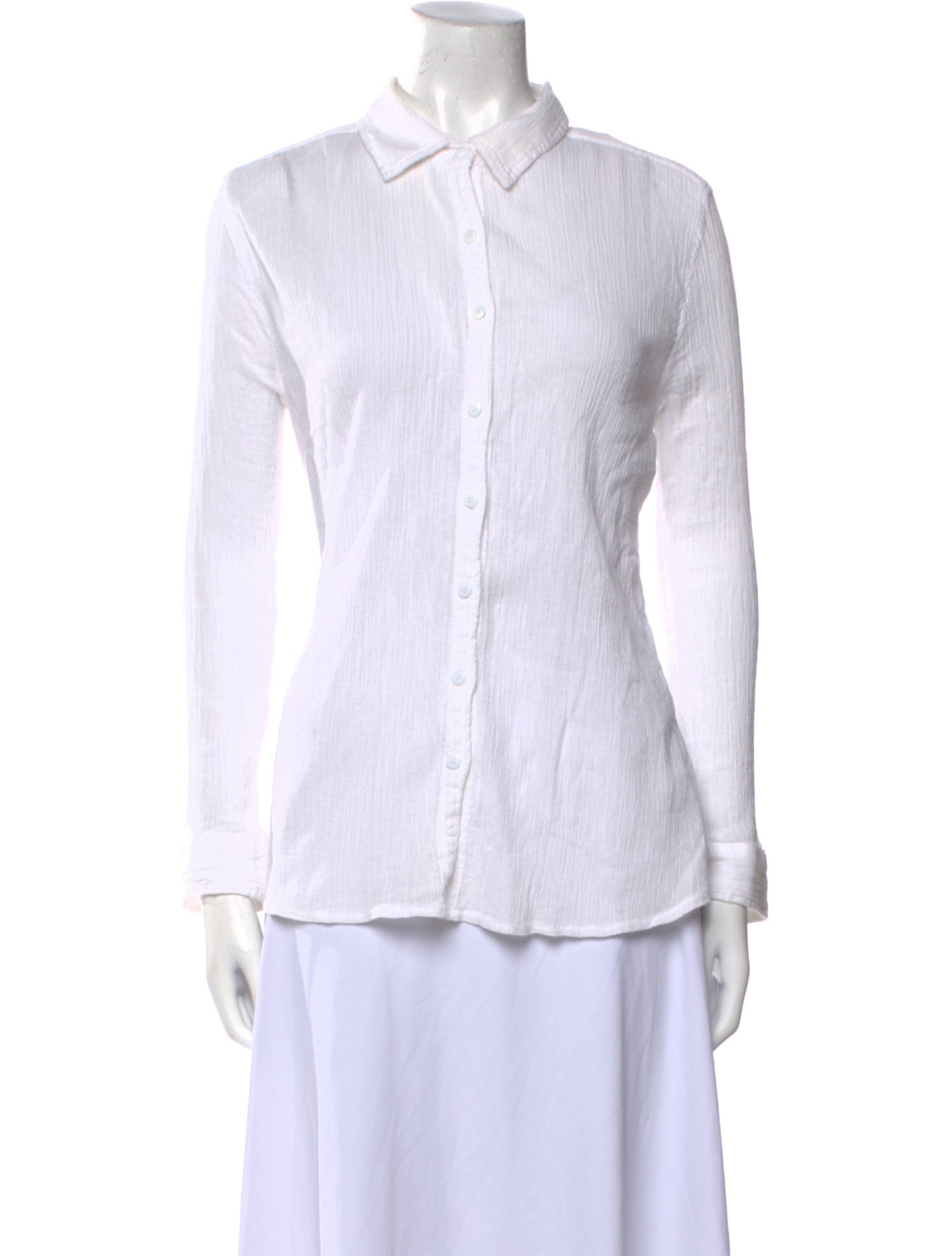 Melissa Odabash Long Sleeve Button-Up Top