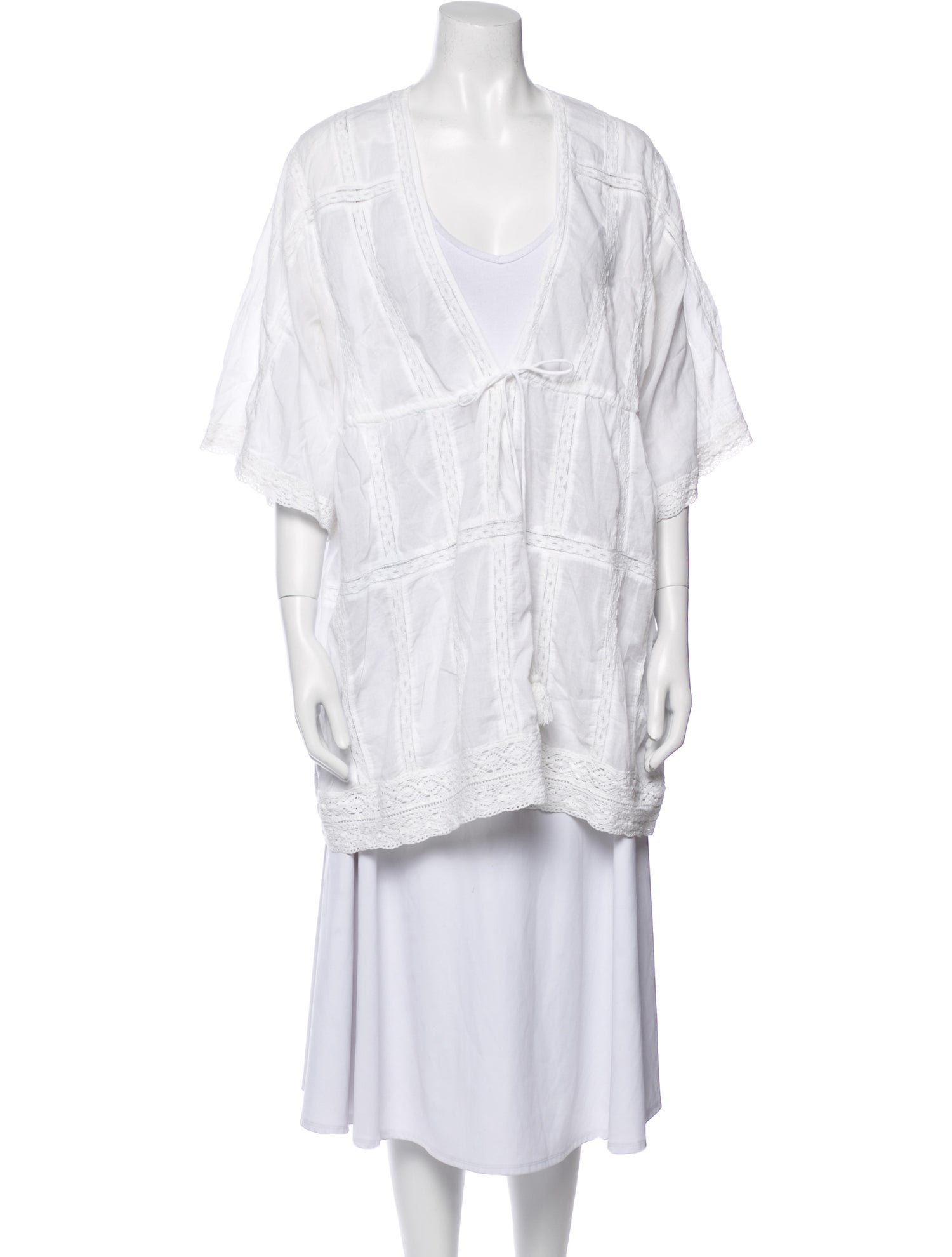 Melissa Odabash V-Neck Three-Quarter Sleeve Tunic