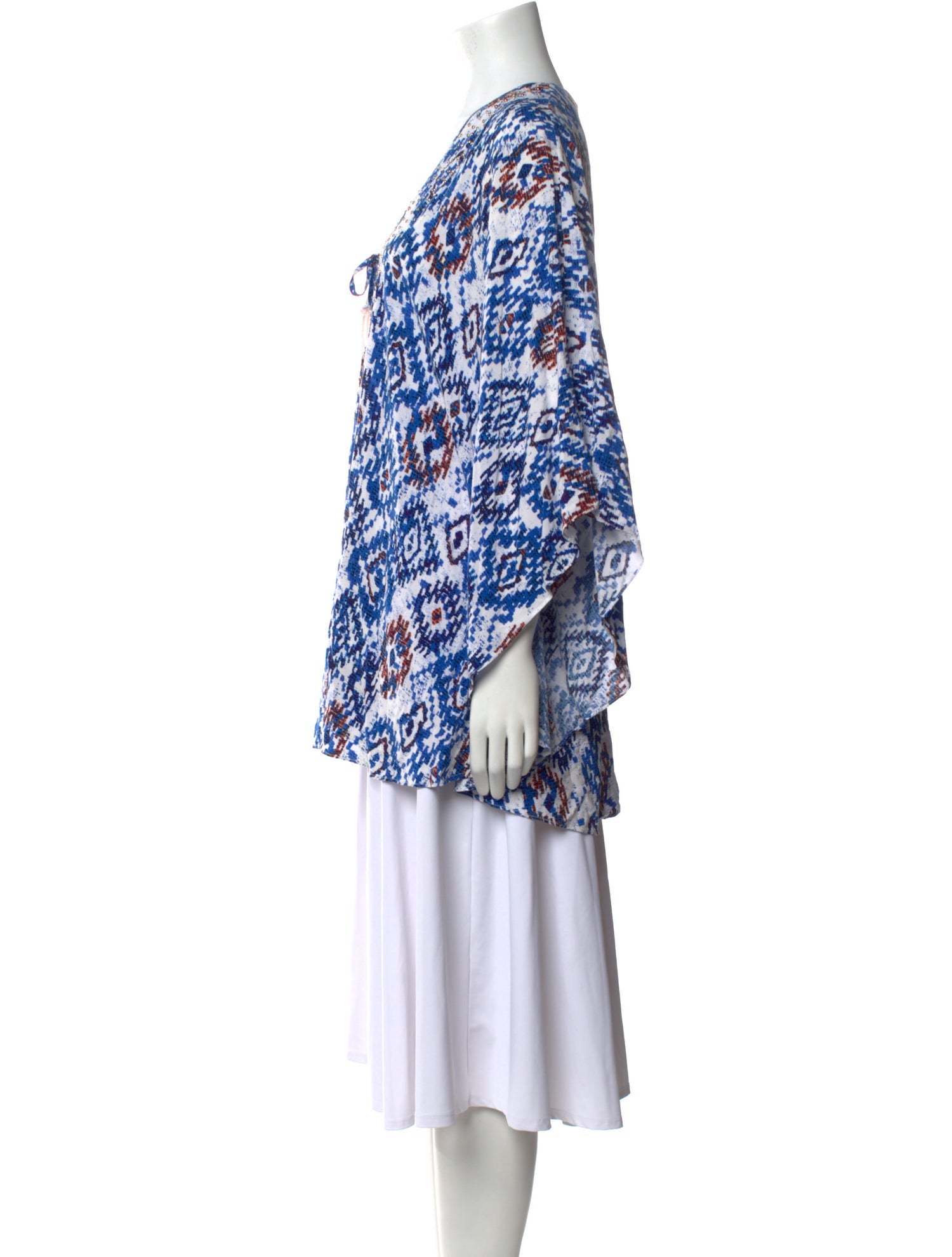 Melissa Odabash Printed V-Neck Tunic