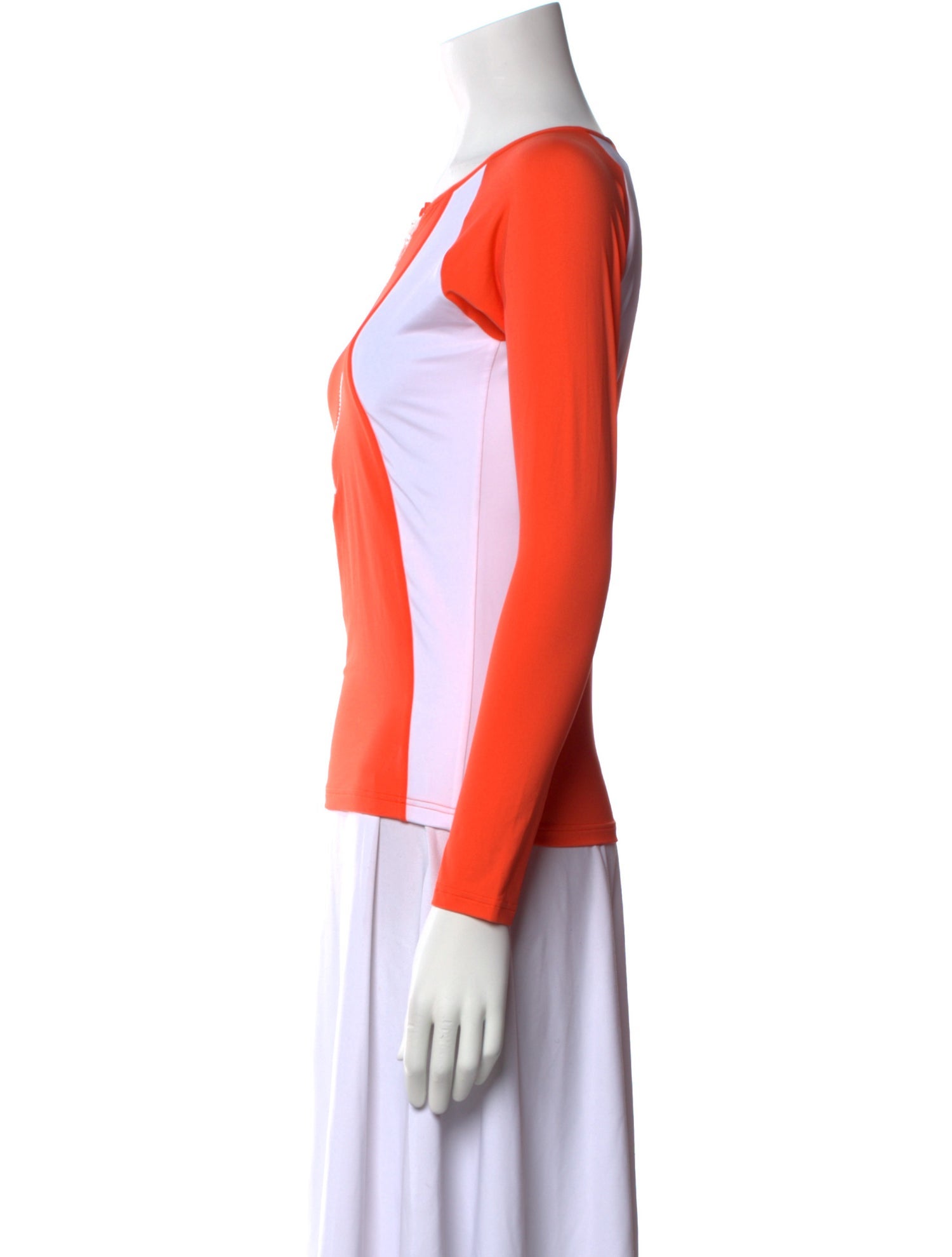 Melissa Odabash Scoop Neck Long Sleeve Top