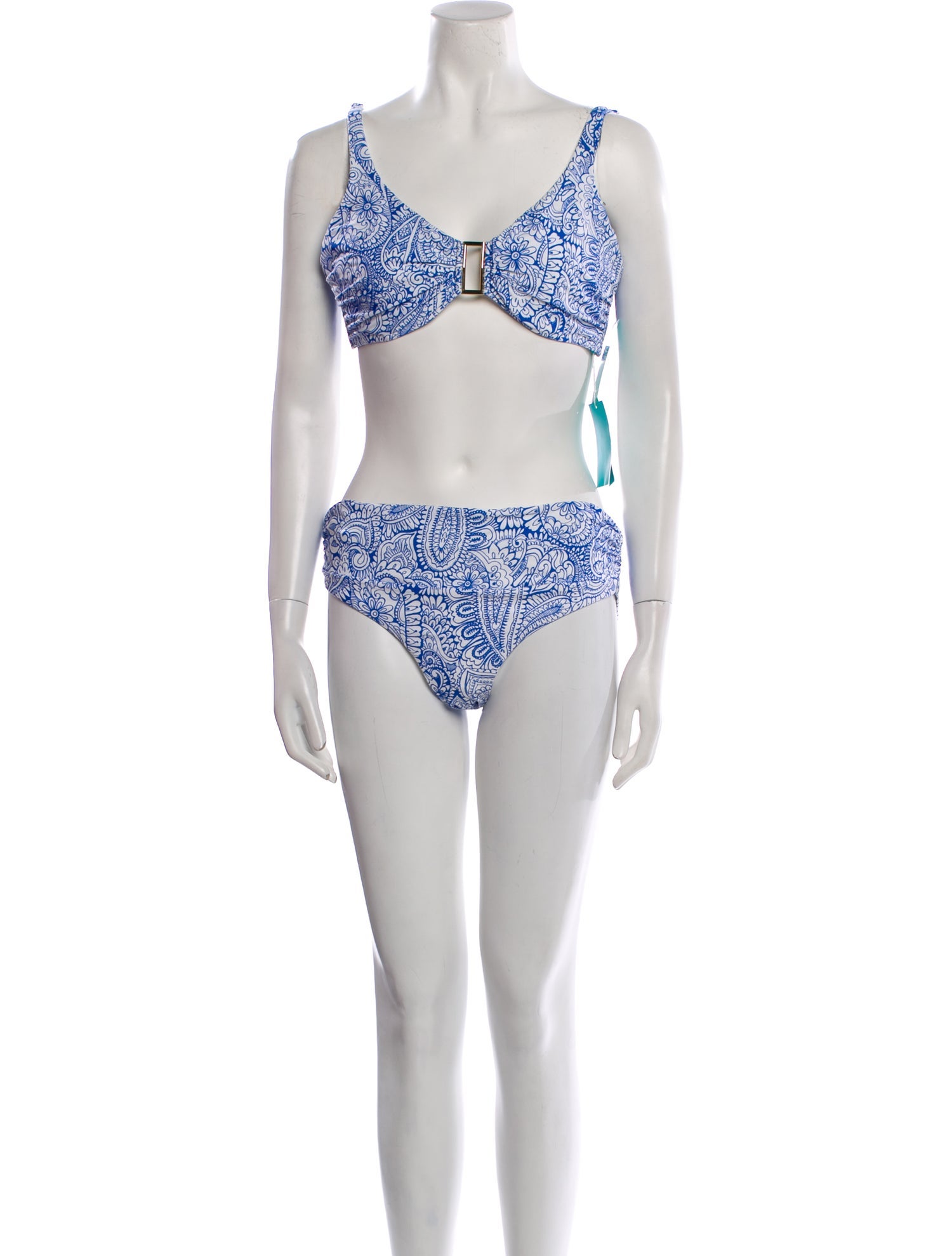Melissa Odabash Printed Chain-Link Accents Bikini w/ Tags