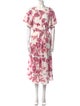 Melissa Odabash Floral Print Midi Length Dress