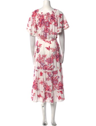Melissa Odabash Floral Print Midi Length Dress