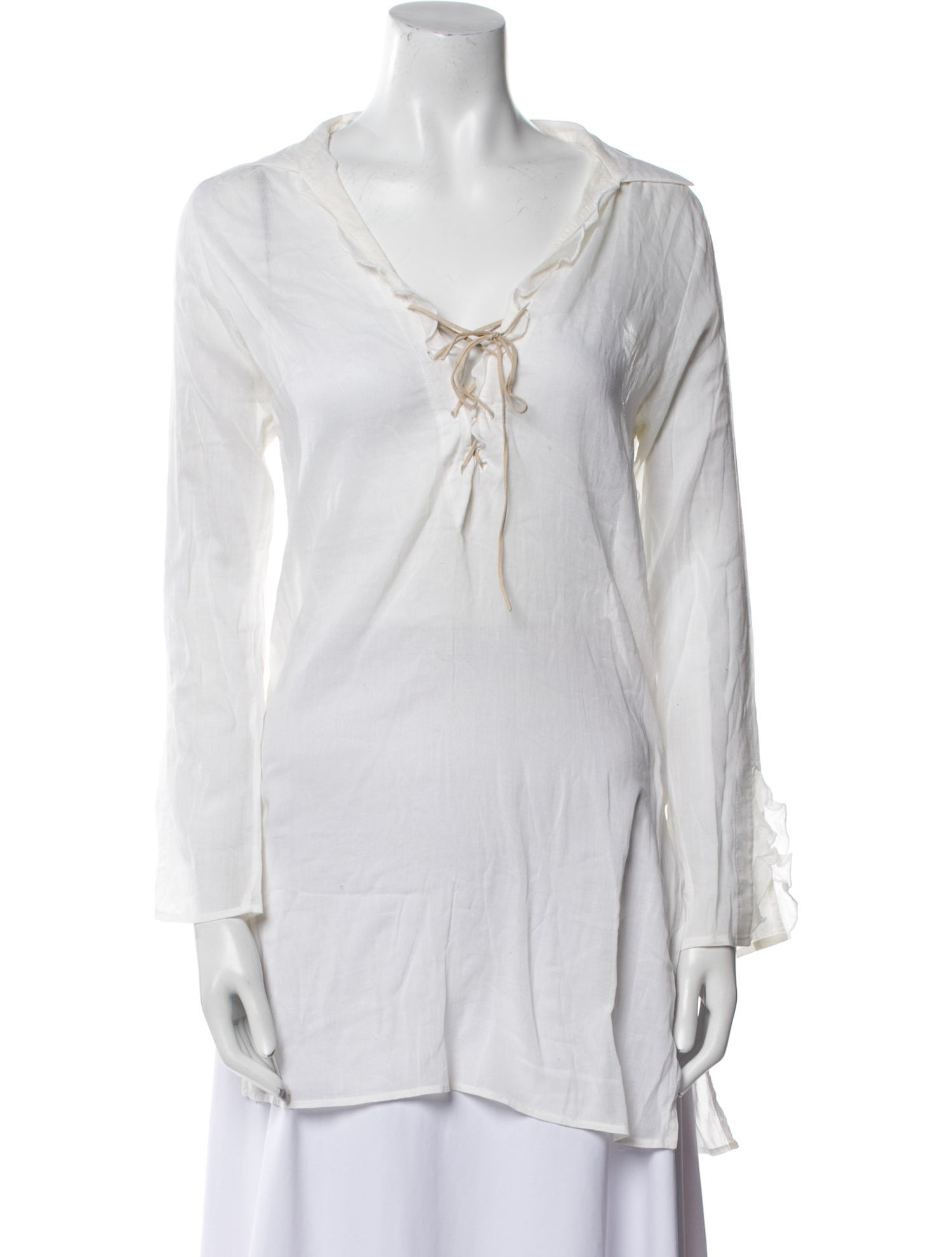 Melissa Odabash V-Neck Three-Quarter Sleeve Tunic