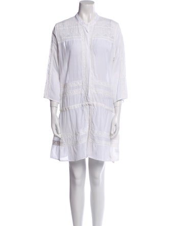 Melissa Odabash Mock Neck Mini Dress