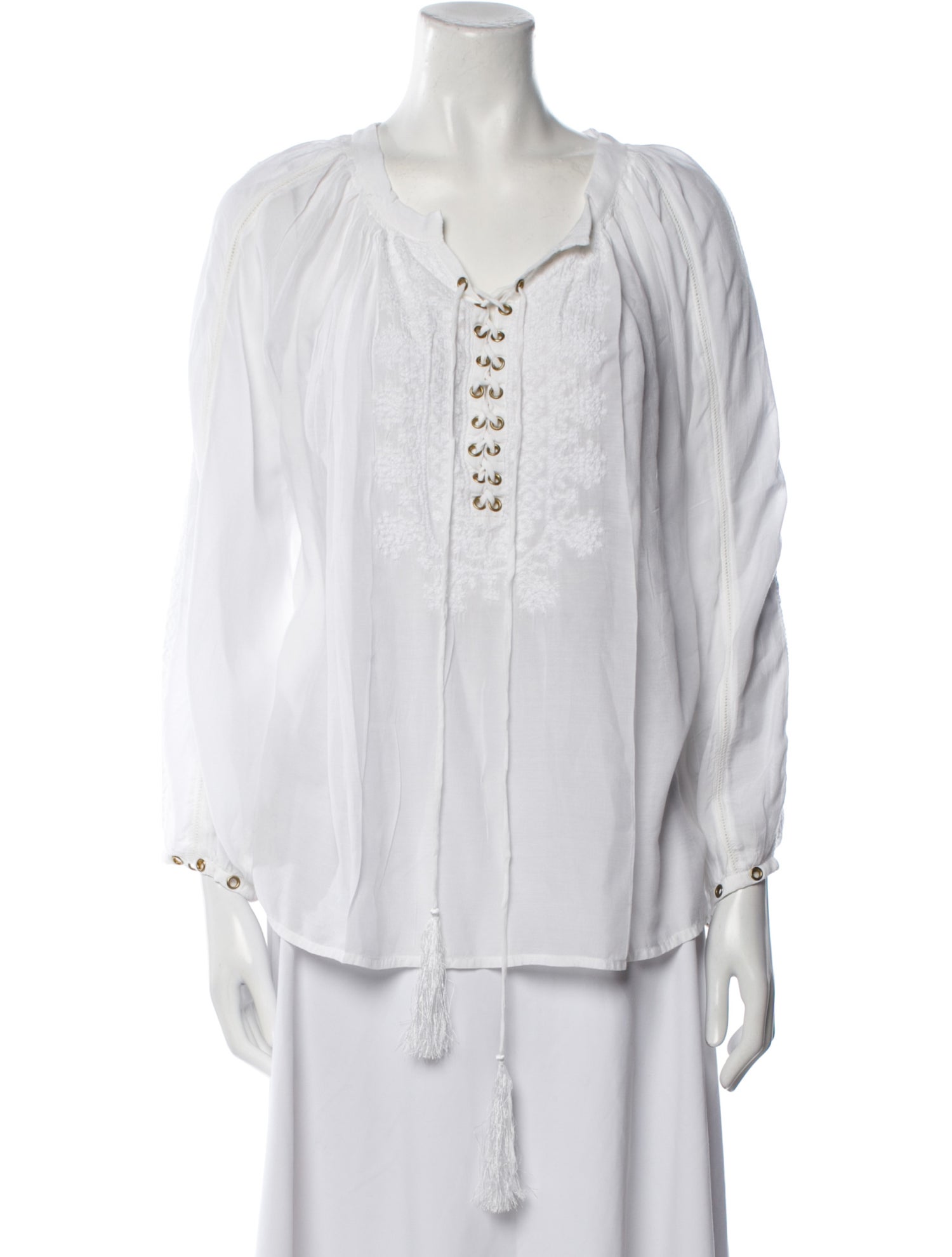 Melissa Odabash V-Neck Long Sleeve Tunic w/ Tags