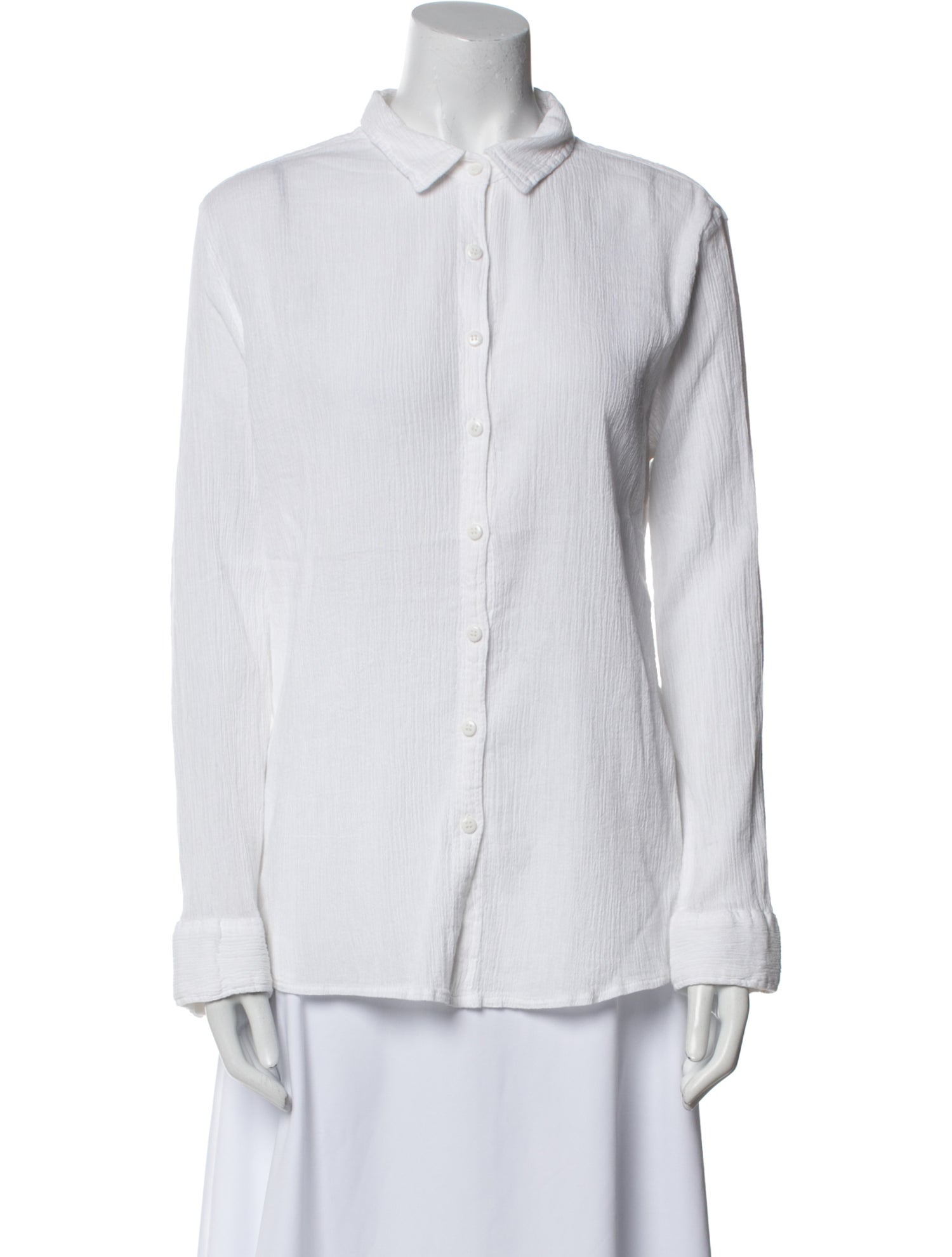 Melissa Odabash Long Sleeve Button-Up Top