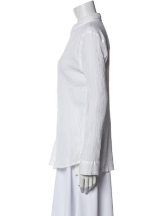 Melissa Odabash Long Sleeve Button-Up Top