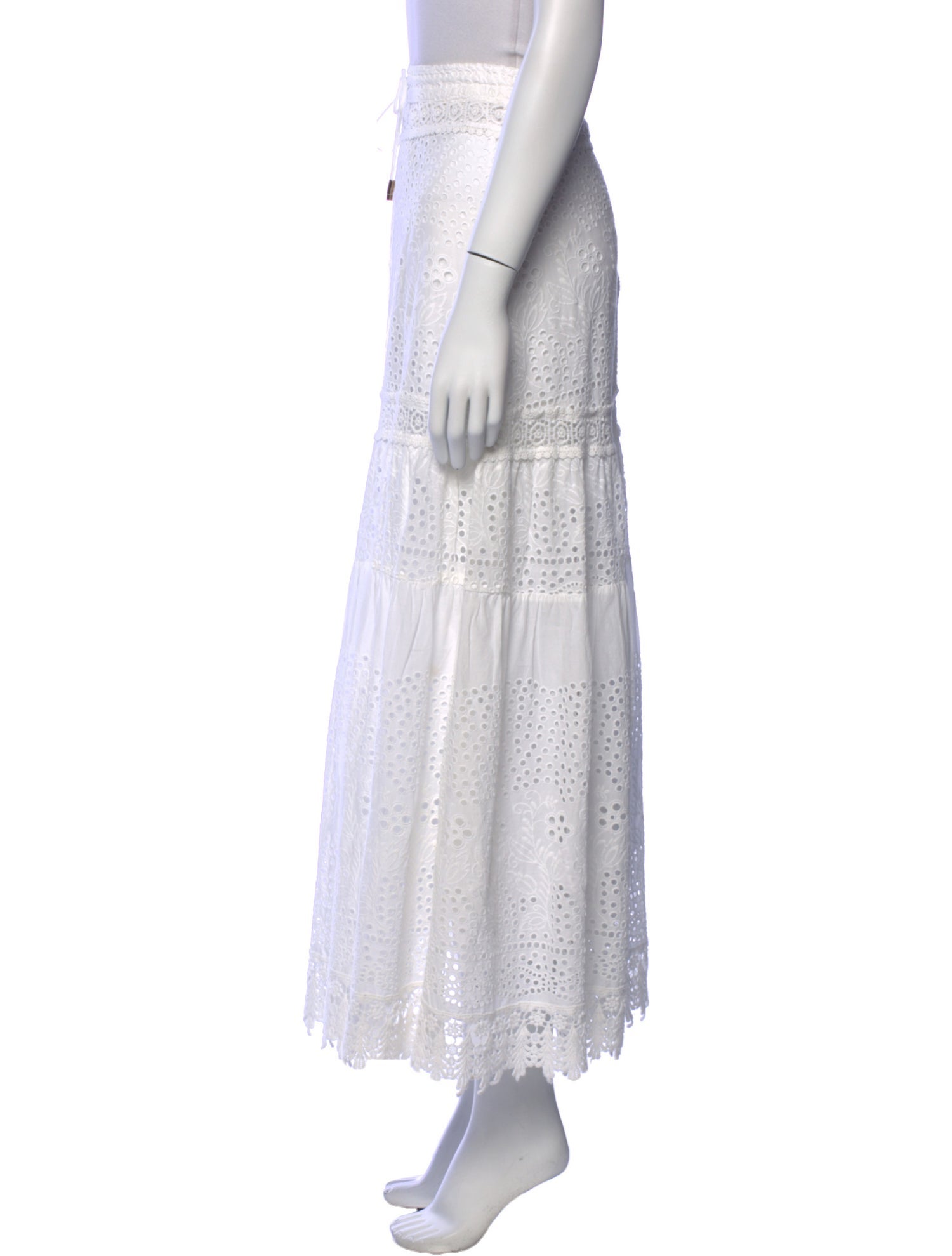 Melissa Odabash Lace Pattern Midi Length Skirt