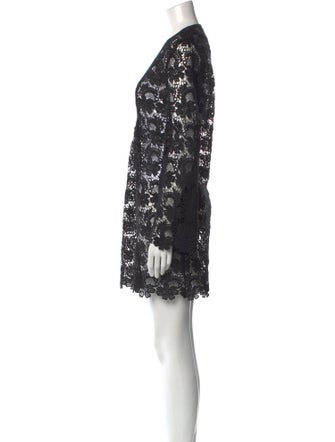 Melissa Odabash Lace Pattern Mini Dress