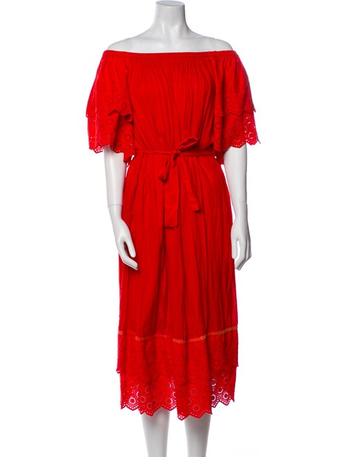 Melissa Odabash Off-The-Shoulder Midi Length Dress