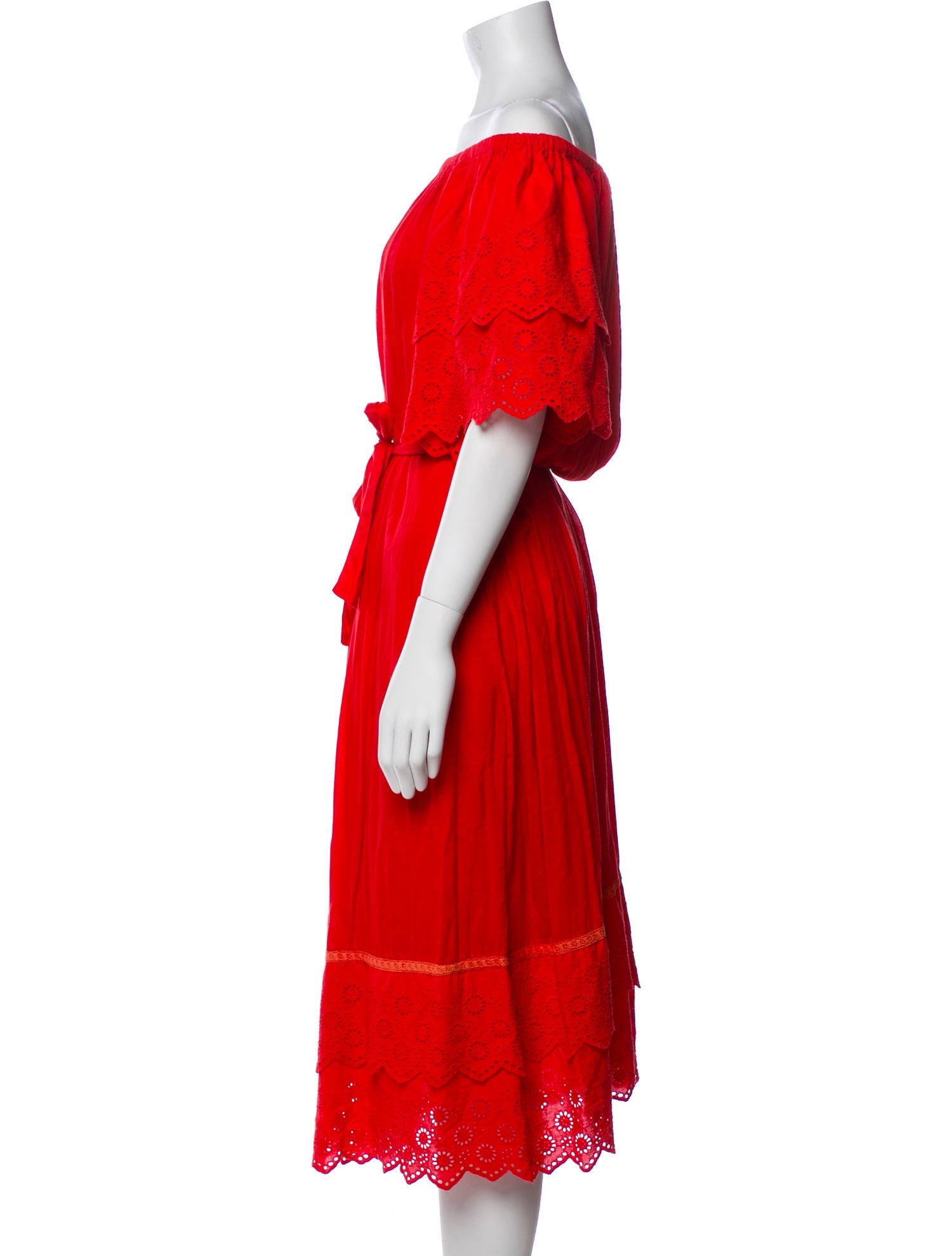 Melissa Odabash Off-The-Shoulder Midi Length Dress