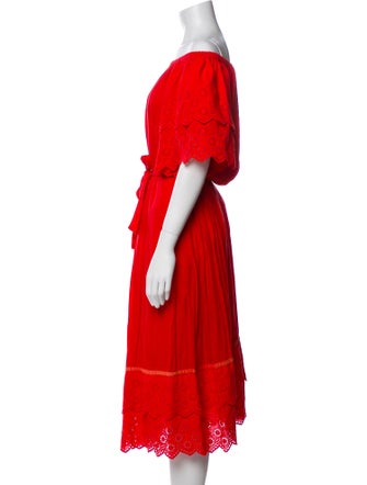 Melissa Odabash Off-The-Shoulder Midi Length Dress