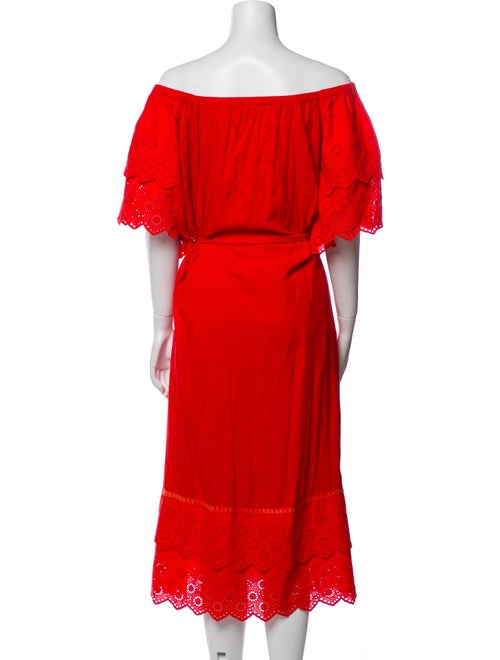 Melissa Odabash Off-The-Shoulder Midi Length Dress