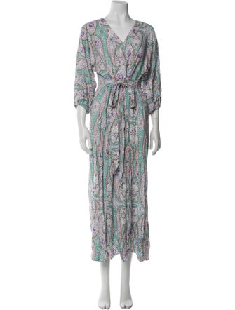 Melissa Odabash Paisley Print Long Dress
