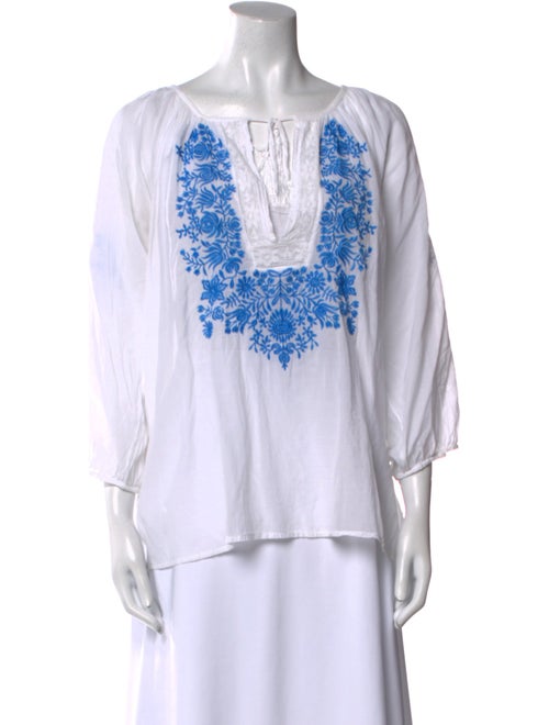 Melissa Odabash Printed Scoop Neck Tunic