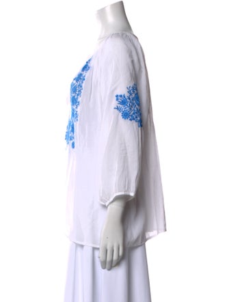 Melissa Odabash Printed Scoop Neck Tunic