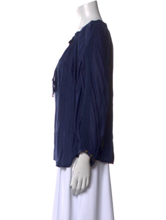 Melissa Odabash V-Neck Three-Quarter Sleeve Blouse