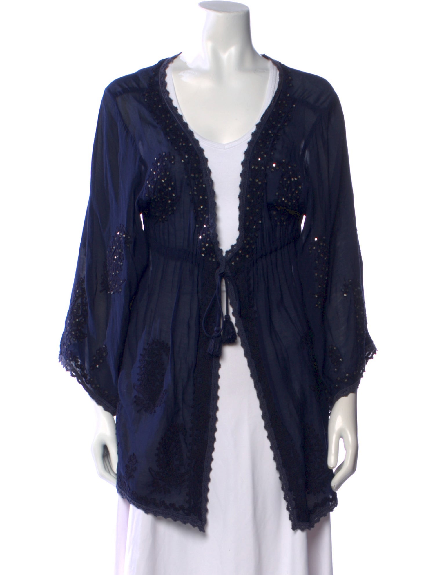 Melissa Odabash Open Front Long Sleeve Tunic