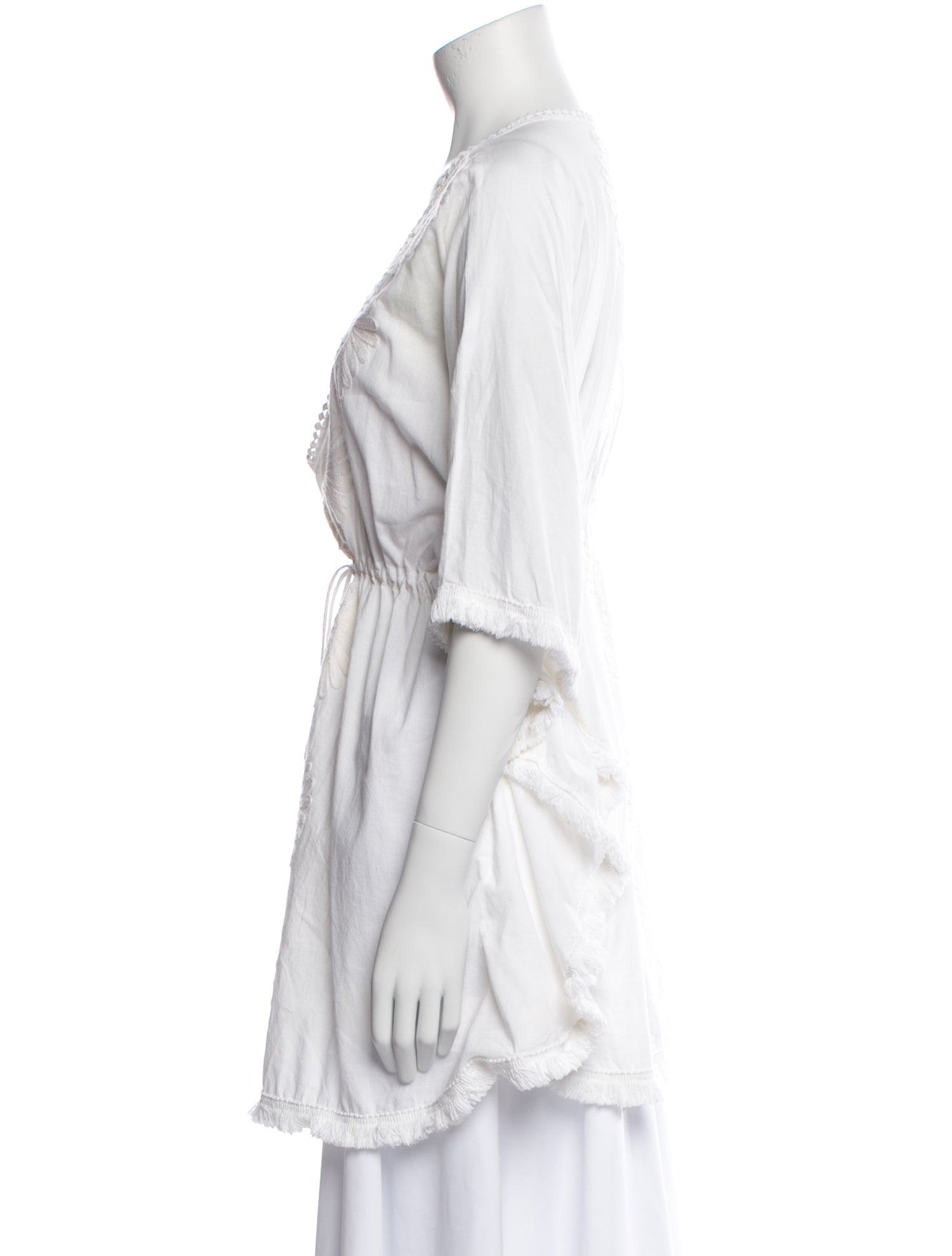 Melissa Odabash V-Neck Three-Quarter Sleeve Tunic