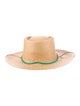 Melissa Odabash Neutral Paper Woven Beaded Accent Cowboys Hat