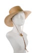 Melissa Odabash Neutral Paper Woven Beaded Accent Cowboys Hat