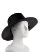 Melissa Odabash Black Straw Woven Cowboys Hat w/ Tassel Accent