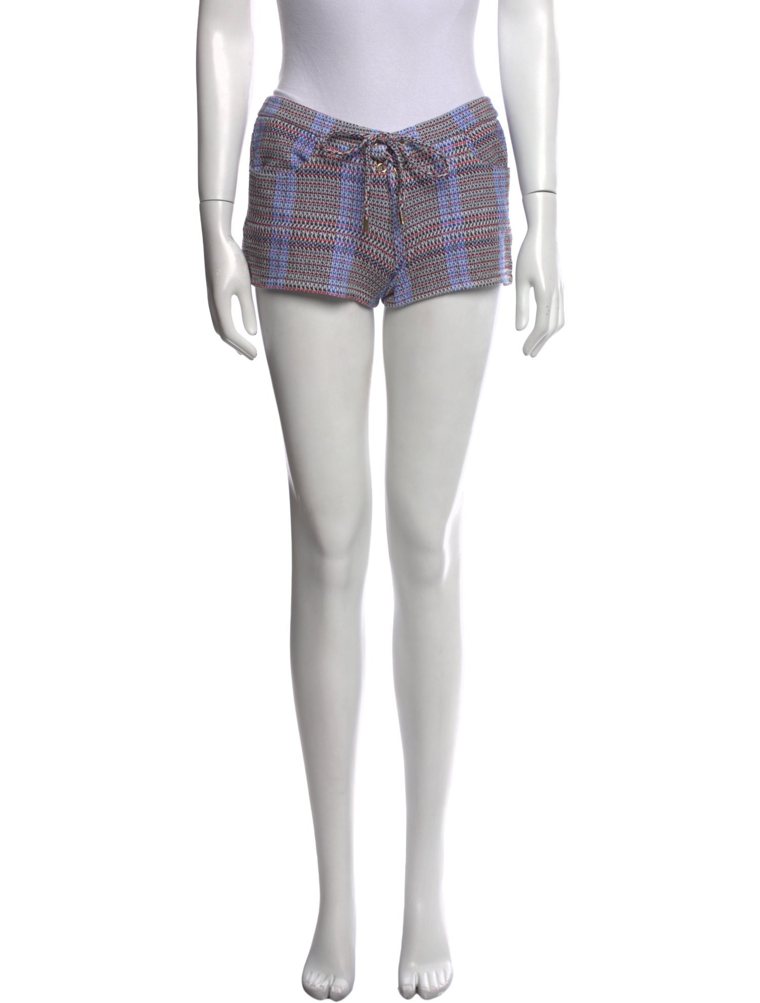 Melissa Odabash Plaid Print Mini Shorts