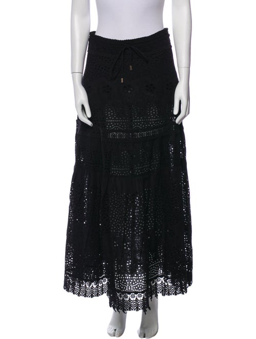 Melissa Odabash Embroidered Accent Midi Length Skirt