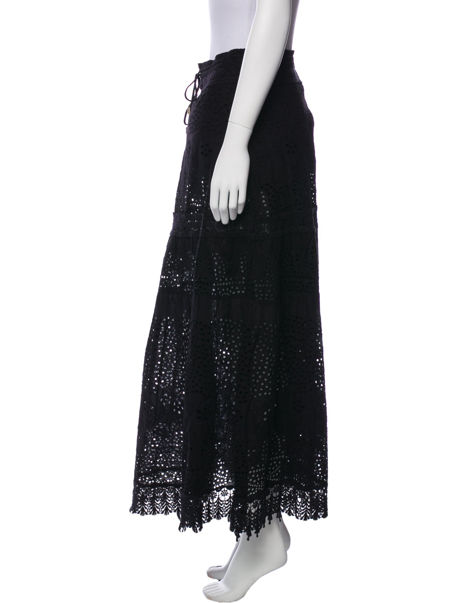 Melissa Odabash Embroidered Accent Midi Length Skirt