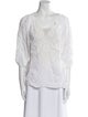Melissa Odabash V-Neck Three-Quarter Sleeve Blouse