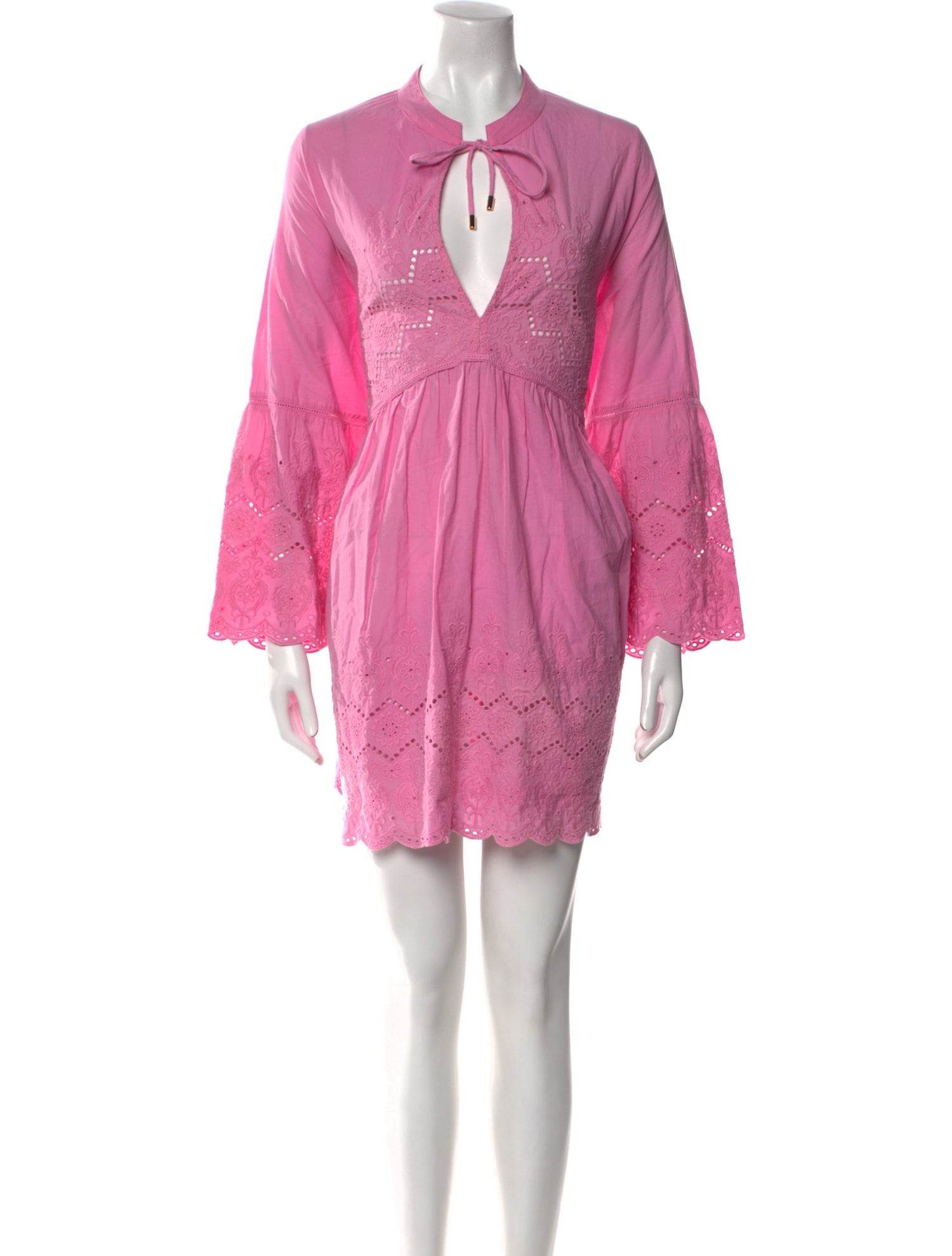 Melissa Odabash Tie Neck Mini Dress
