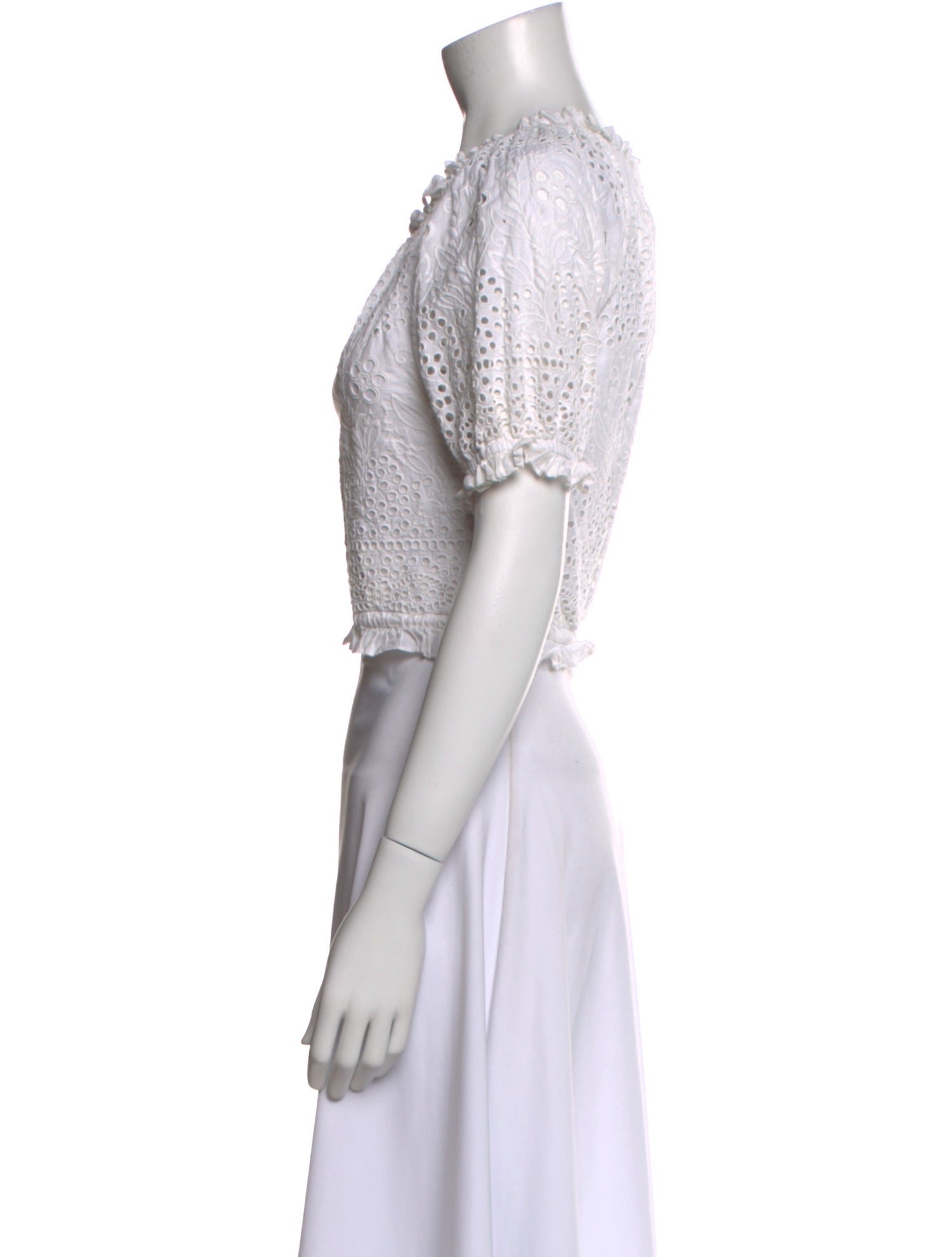 Melissa Odabash V-Neck Short Sleeve Crop Top