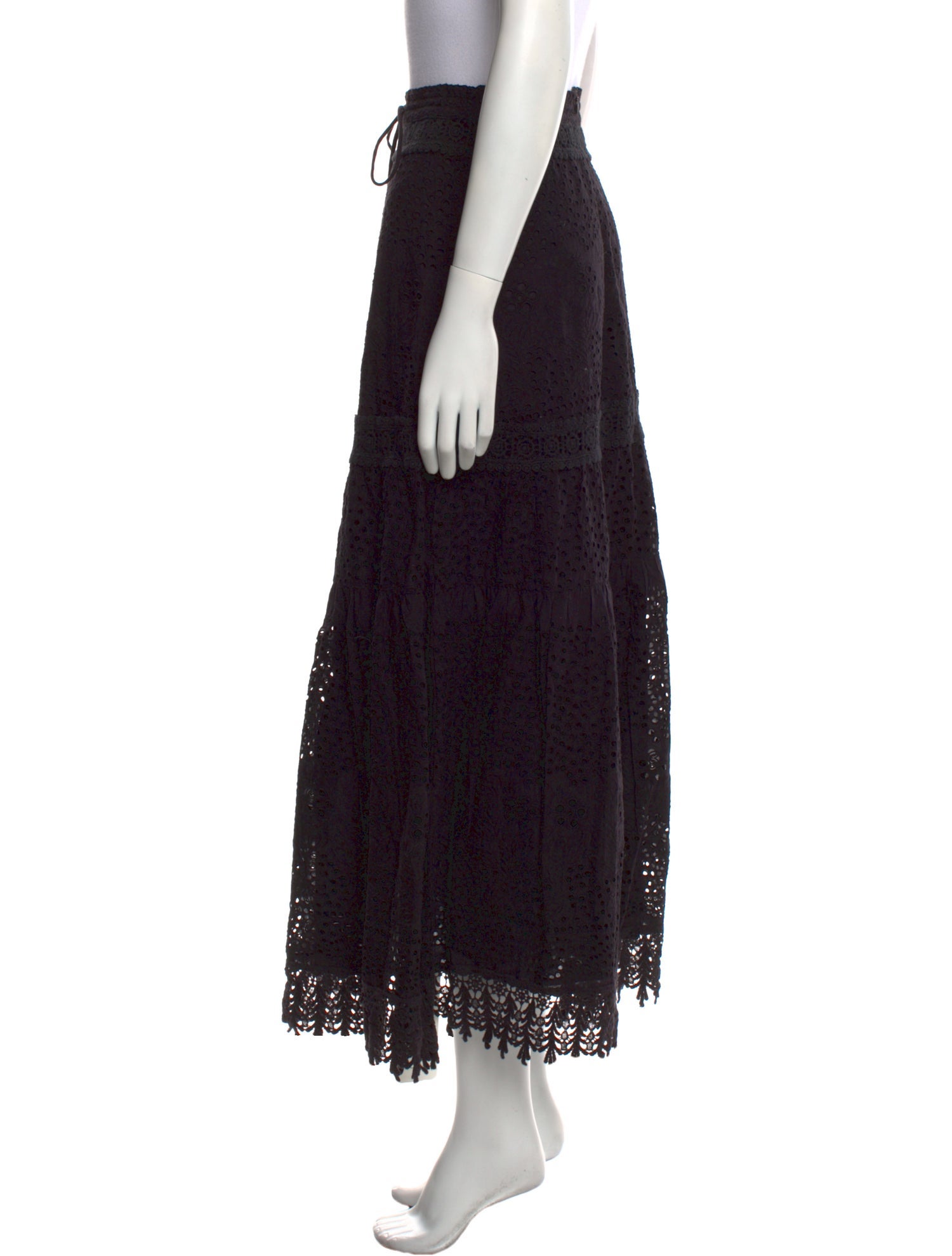 Melissa Odabash Eyelet Trim Midi Length Skirt